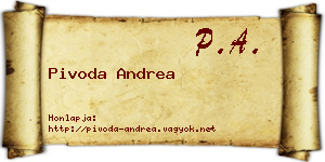 Pivoda Andrea névjegykártya